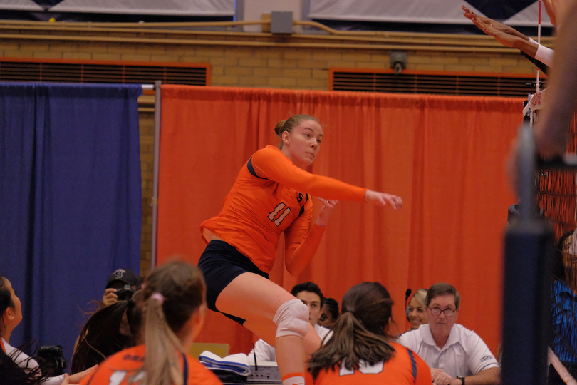 Polina Shemanova&#8217;s school-record 36 kills leads SU to 3-2 win over Louisville