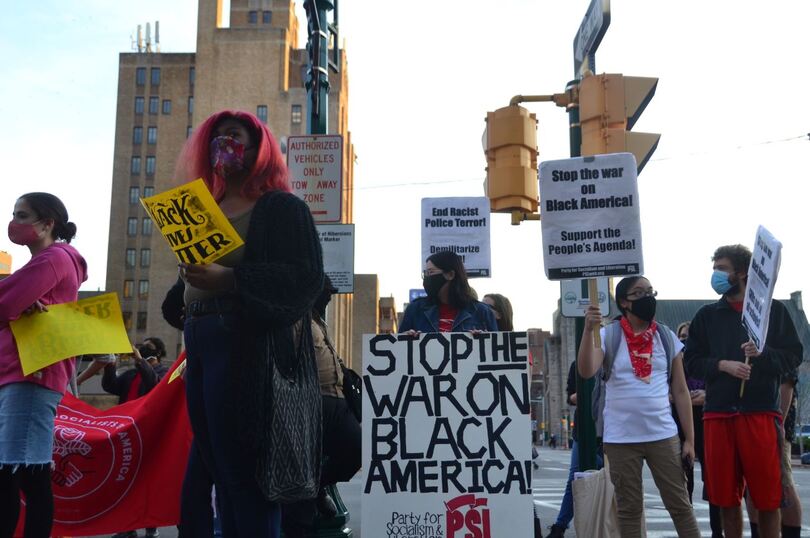 100+ demonstrators celebrate Biden victory at Syracuse rally