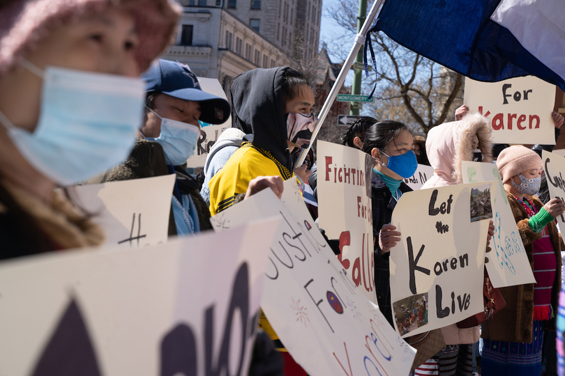 Gallery: Karen refugees march in downtown Syracuse