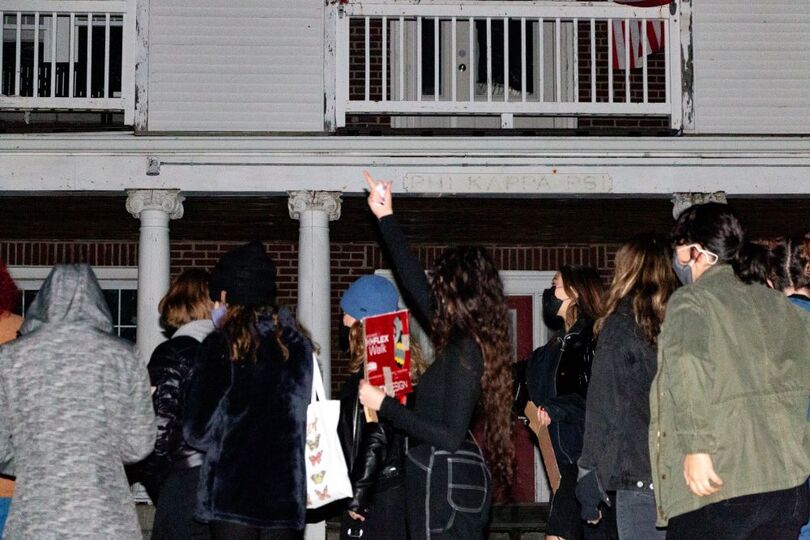 SWSSU members hold protest outside Phi Kappa Psi house alleging sexual assault