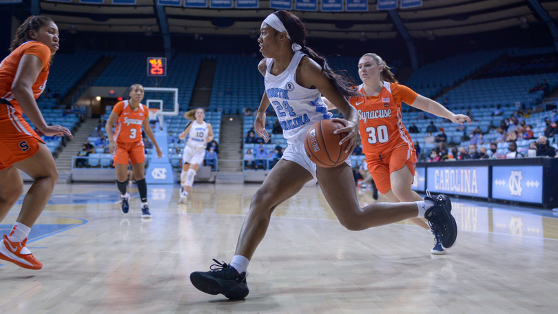 Undermanned Syracuse exhausted by No. 24 North Carolina in 79-43 loss