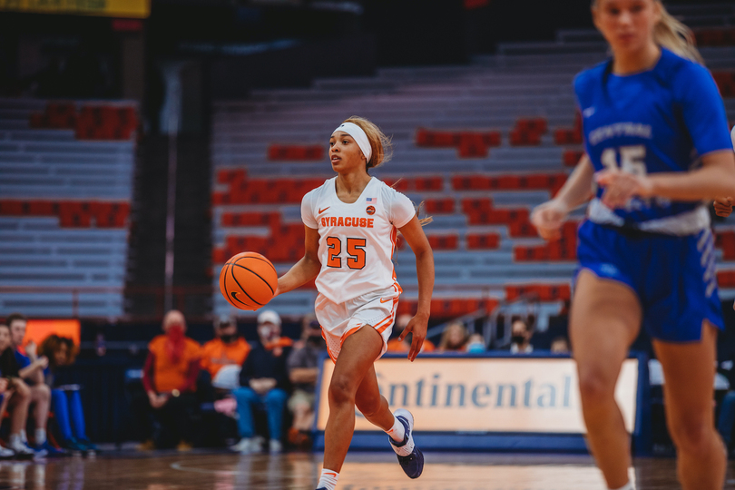 When SU strays from its fast pace, Alaina Rice&#8217;s tough play provides a spark