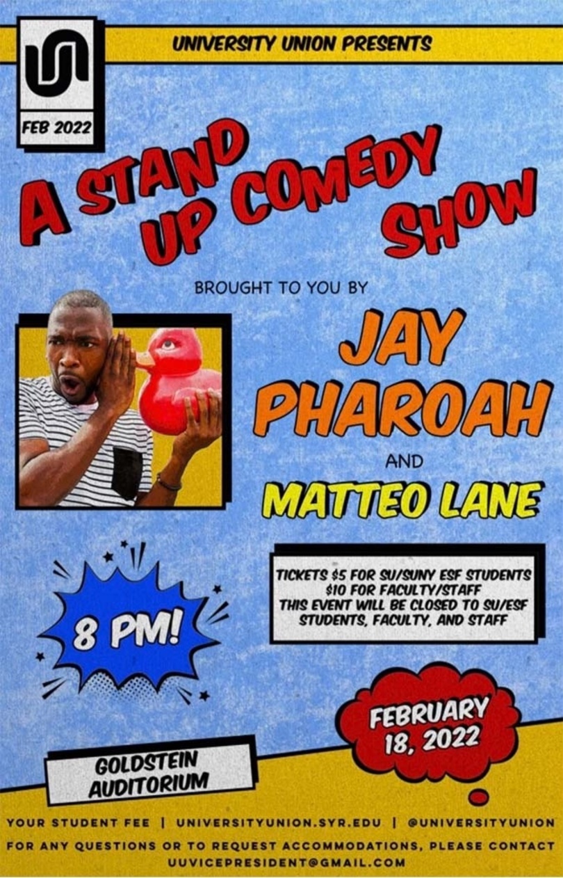 University Union to host comedians Jay Pharoah and Matteo Lane