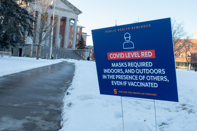 Syracuse University to consider lowering COVID-19 alert level to &#8216;BLUE&#8217;