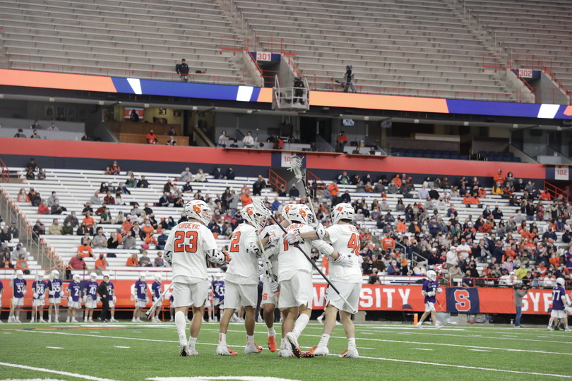 Syracuse wins 70% of faceoffs in 28-5 blowout win over Holy Cross