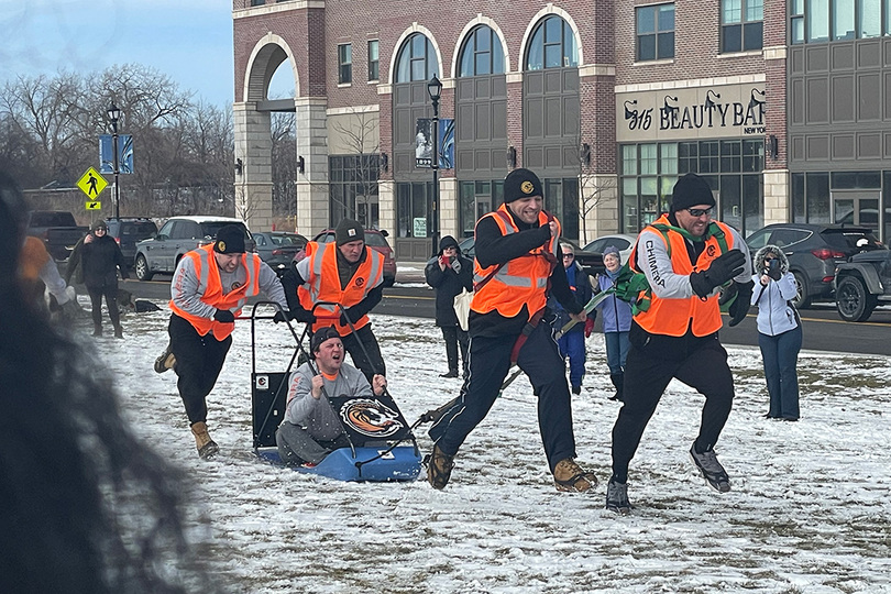 Human Dogsledding event raises money for Helping Hounds Dog Rescue