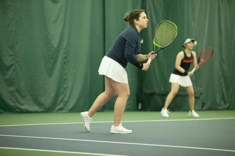 Sofya Treshcheva helps SU secure doubles point, forfeits singles match due to injury