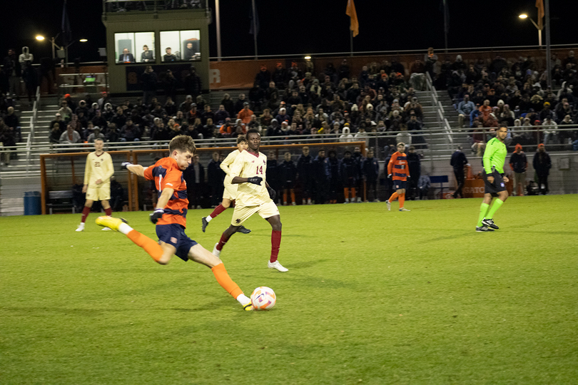 Jeorgio Kocevski scores Syracuse’s only goal in return from 2-game suspension