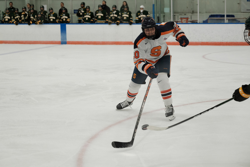 Madison Primeau notches first career hat trick in Syracuse&#8217;s 4-1 win over Lindenwood