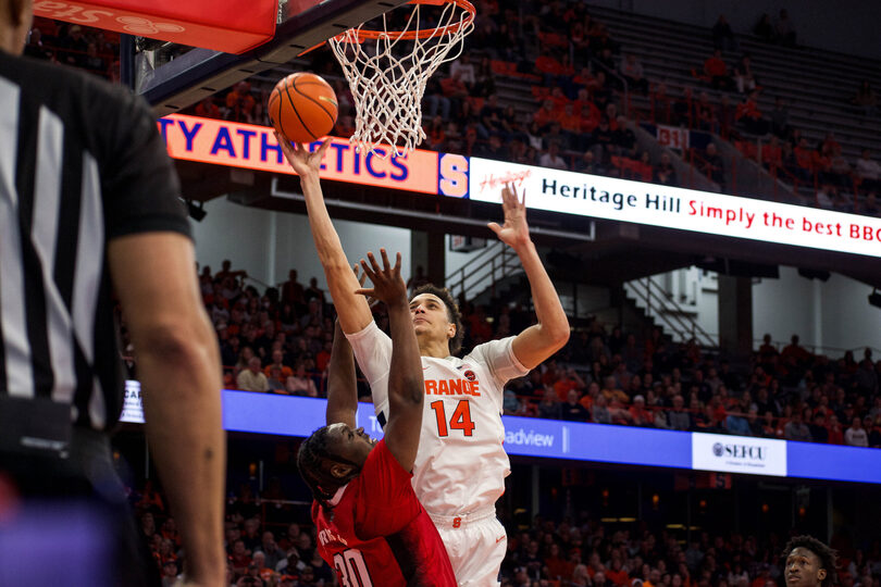 Jesse Edwards&#8217; 18 points, 16 rebounds lift Syracuse to win over No. 23 NC State