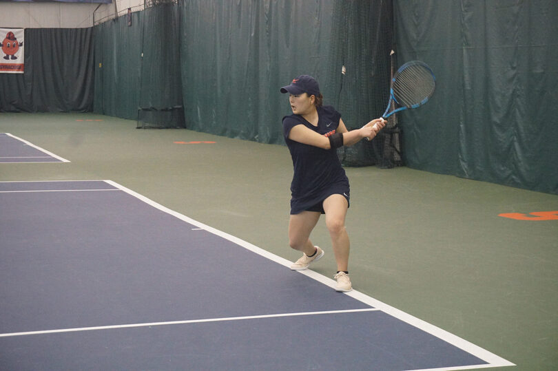 Miyuka Kimoto picks up both singles, doubles victories against Virginia Tech