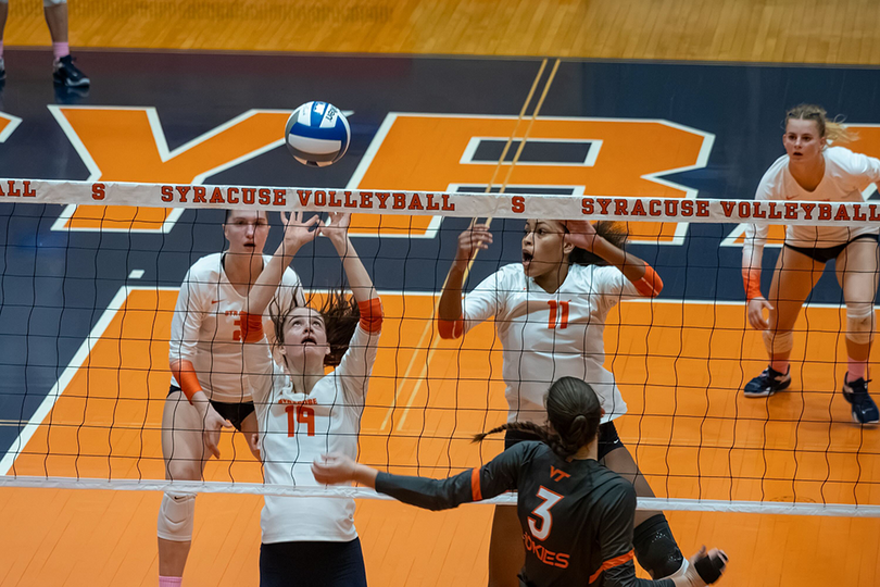 Virginia Tech offense overpowers SU in straight sets