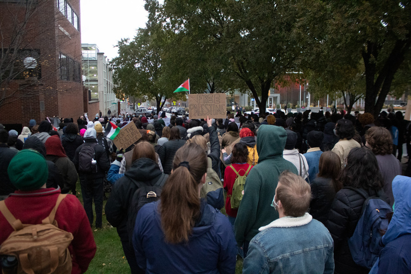 After hundreds march to support Palestine, Ritter, Groves address &#8216;reprehensible behavior&#8217; from protestor