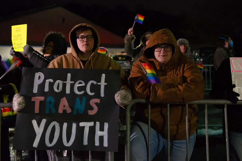 Protestors respond to College Republicans Sara Stockton event