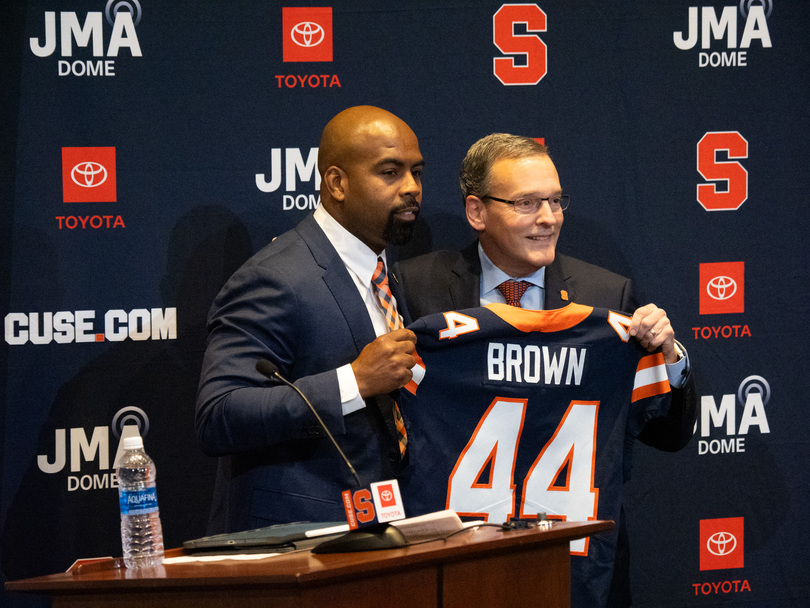 Fran Brown talks recruiting, community in introductory press conference