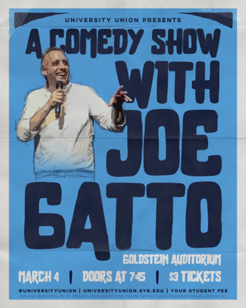 University Union announces Joe Gatto show, his second visit to Syracuse this school year