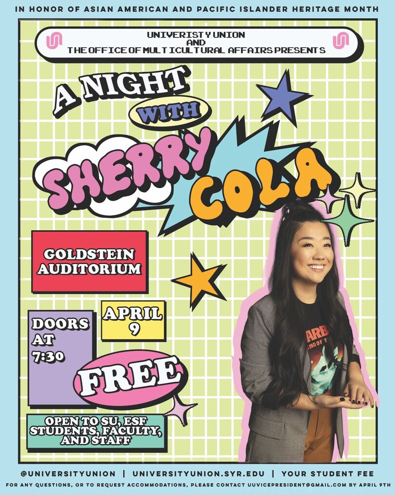 University Union to host comedian and actress Sherry Cola April 9